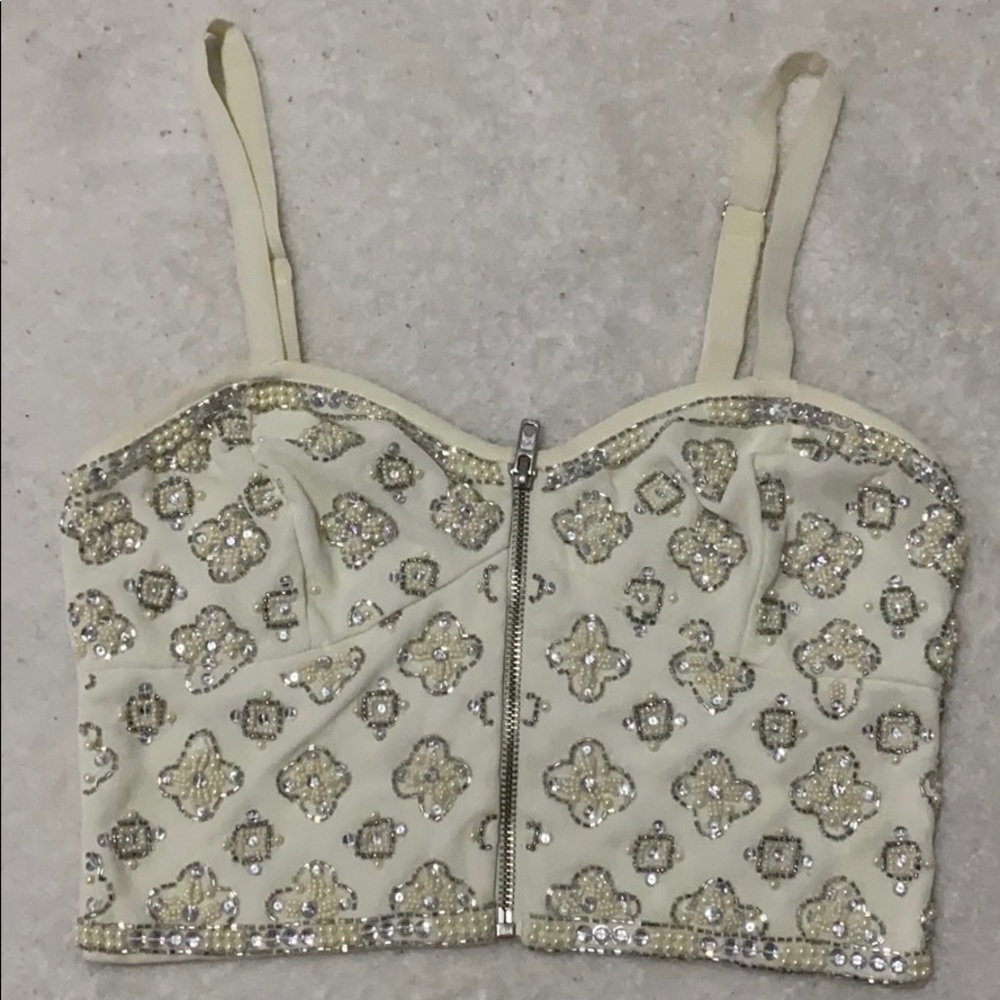 Topshop Beaded Bustier